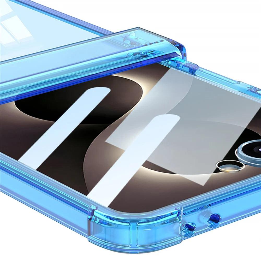 GKK For Samsung Galaxy Z Flip8 Case with Back Film Airbag Hinge Protection Shockproof TPU Phone Cover - Transparent - 5