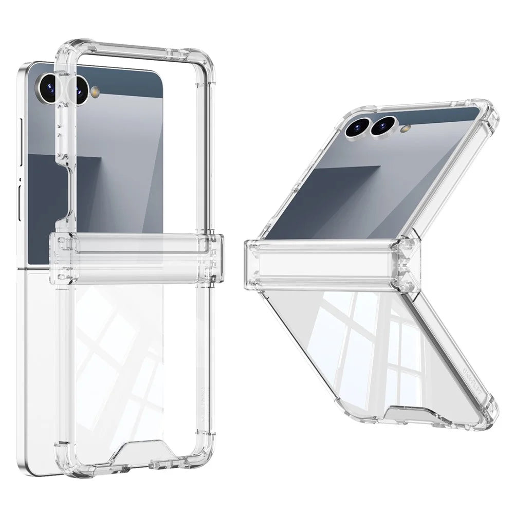 GKK For Samsung Galaxy Z Flip8 Case Airbag Hinge Protection Shockproof TPU Phone Cover - Transparent - 1