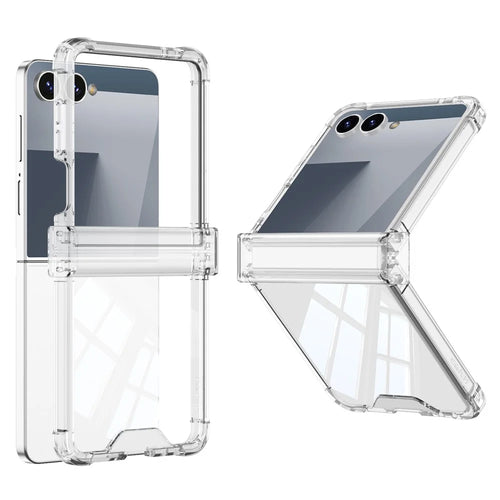 GKK For Samsung Galaxy Z Flip8 Case Airbag Hinge Protection Shockproof TPU Phone Cover - Transparent - 1