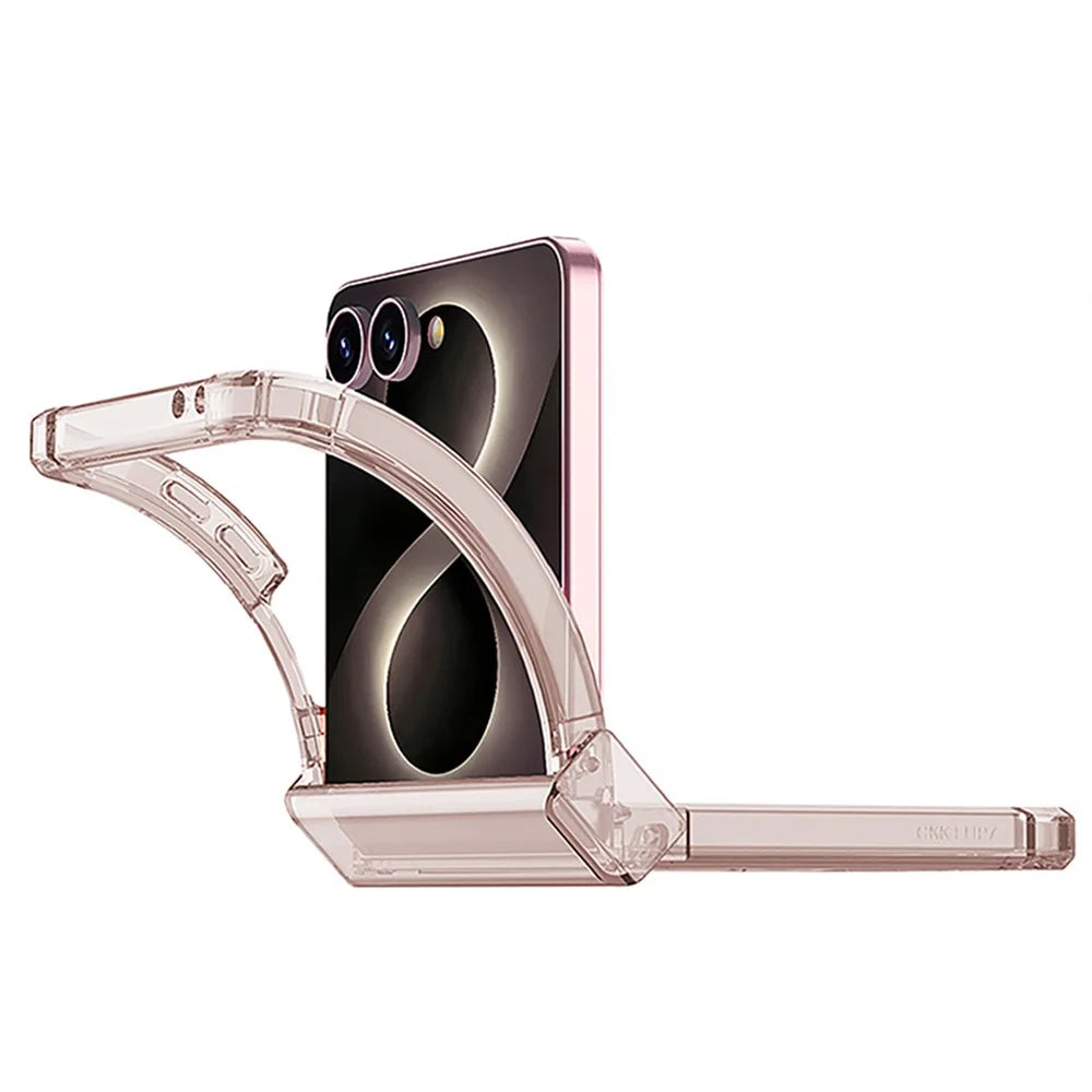 GKK For Samsung Galaxy Z Flip8 Case Airbag Hinge Protection Shockproof TPU Phone Cover - Transparent - 3