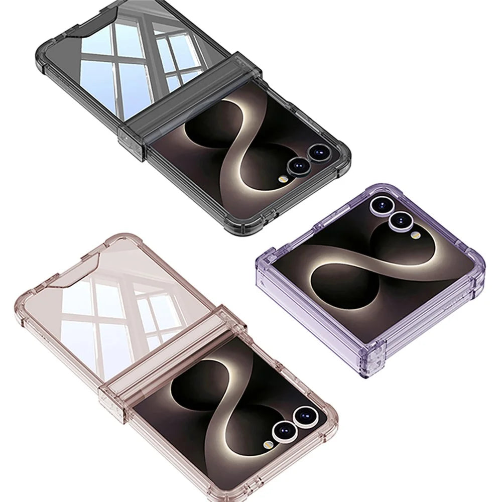 GKK For Samsung Galaxy Z Flip8 Case Airbag Hinge Protection Shockproof TPU Phone Cover - Transparent - 6