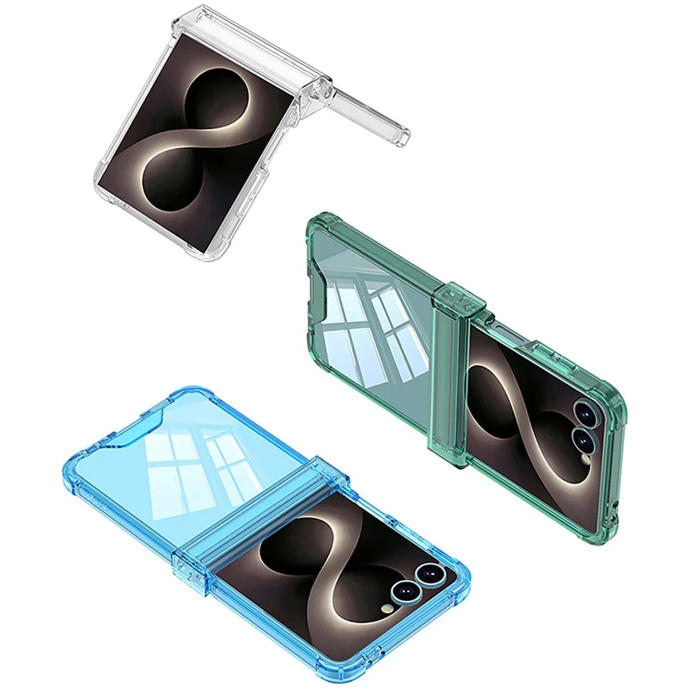 GKK For Samsung Galaxy Z Flip8 Case Airbag Hinge Protection Shockproof TPU Phone Cover - Transparent - 7
