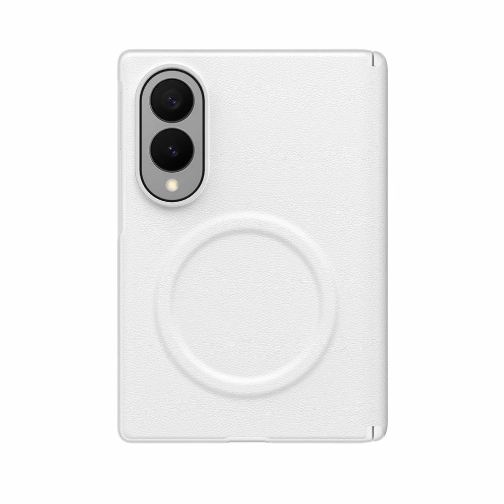 GKK for Samsung Galaxy Z Fold8 Magnetic Case Hinge Protection Leather + PC Phone Cover with Screen Protector - White - 2