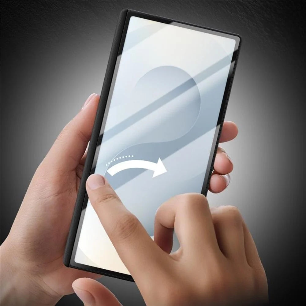 GKK For Samsung Galaxy Z Fold8 Ultra Case Texture Dual Axis PC Slim Phone Cover Magnetic Hinge Protection - Black - 3