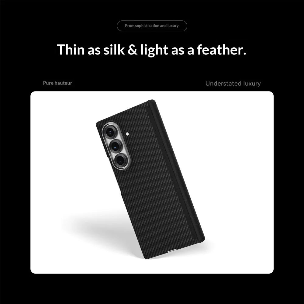 GKK For Samsung Galaxy Z Fold8 Ultra Case Carbon Fiber Texture Dual Axis PC Slim Phone Cover Magnetic Hinge Protection - Black - 3