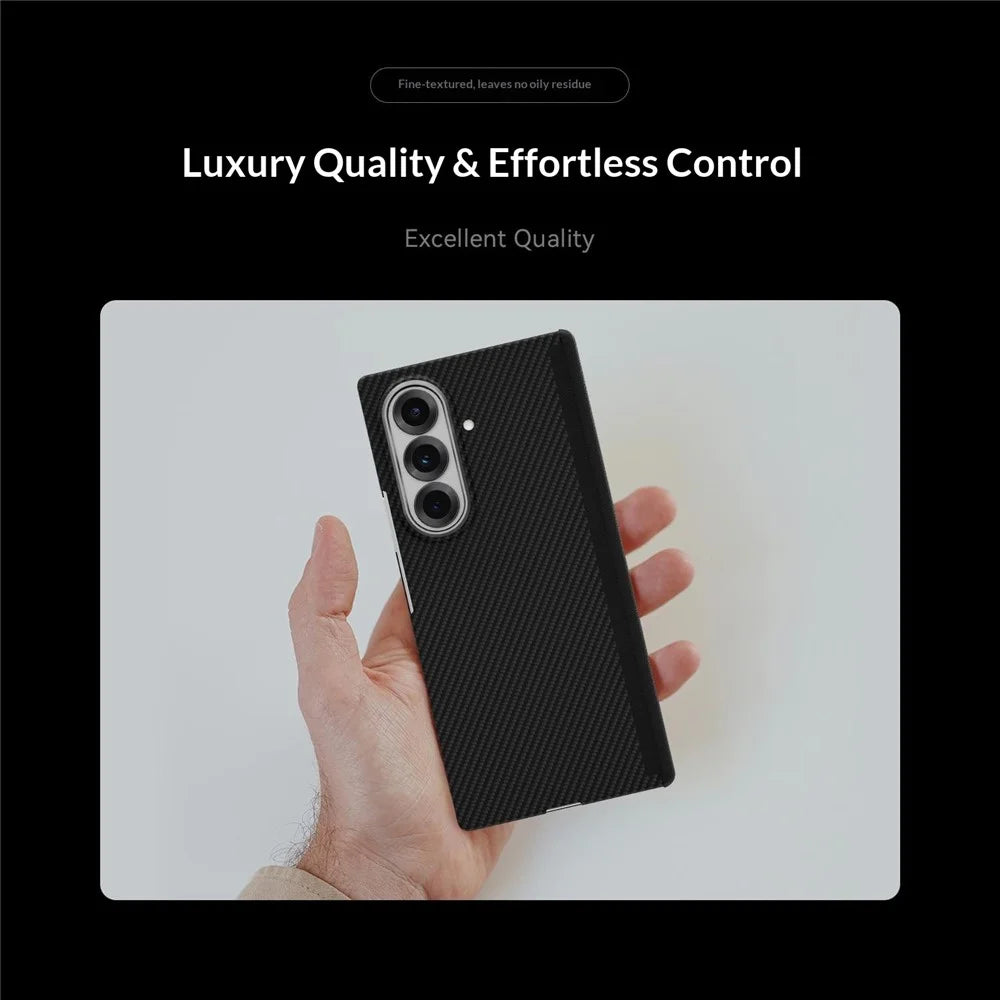 GKK For Samsung Galaxy Z Fold8 Ultra Case Carbon Fiber Texture Dual Axis PC Slim Phone Cover Magnetic Hinge Protection - Black - 5