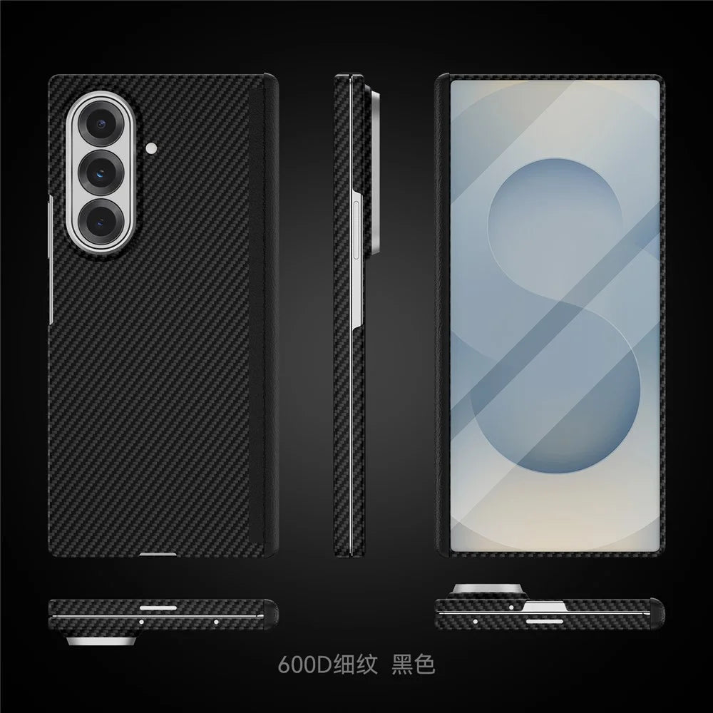 GKK For Samsung Galaxy Z Fold8 Ultra Case Carbon Fiber Texture Dual Axis PC Slim Phone Cover Magnetic Hinge Protection - Black - 7