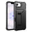 For iPhone 17e  /  16e Case Card Holder Leather + TPU Anti-drop Phone Cover - Black - 2