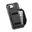 For iPhone 17e  /  16e Case Card Holder Leather + TPU Anti-drop Phone Cover - Black - 3