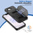 For iPhone 17e  /  16e Case Card Holder Leather + TPU Anti-drop Phone Cover - Black - 4