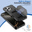 For iPhone 16 Pro Case Card Holder Leather + TPU Anti-drop Phone Cover - Black - 4