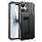 For iPhone 17 Case Card Holder Leather + TPU Anti-drop Phone Cover - Black - 2