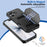 For iPhone 17 Case Card Holder Leather + TPU Anti-drop Phone Cover - Black - 4