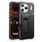 For iPhone 17 Pro Case Card Holder Leather + TPU Anti-drop Phone Cover - Black - 2