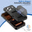 For iPhone 17 Pro Case Card Holder Leather + TPU Anti-drop Phone Cover - Black - 4