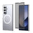 For Samsung Galaxy Z Fold7 5G Magnetic Case Clear PC Phone Cover with Privacy Screen Protector - Transparent - 1