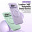 For Google Pixel 11 Pro Case Rotating Magnetic Kickstand Leather Anti-Slip Back Cover with Tempered Glass Screen Protector - Purple - 2