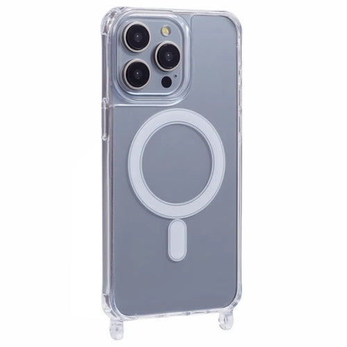 For iPhone 13 Pro Max Case Compatible with MagSafe TPU+PC 1.5mm Clear Phone Cover with Lanyard Holes - 1