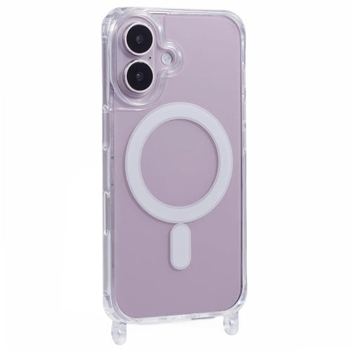 For iPhone 17 Case Compatible with MagSafe TPU+PC 1.5mm Clear Phone Cover with Lanyard Holes - 1