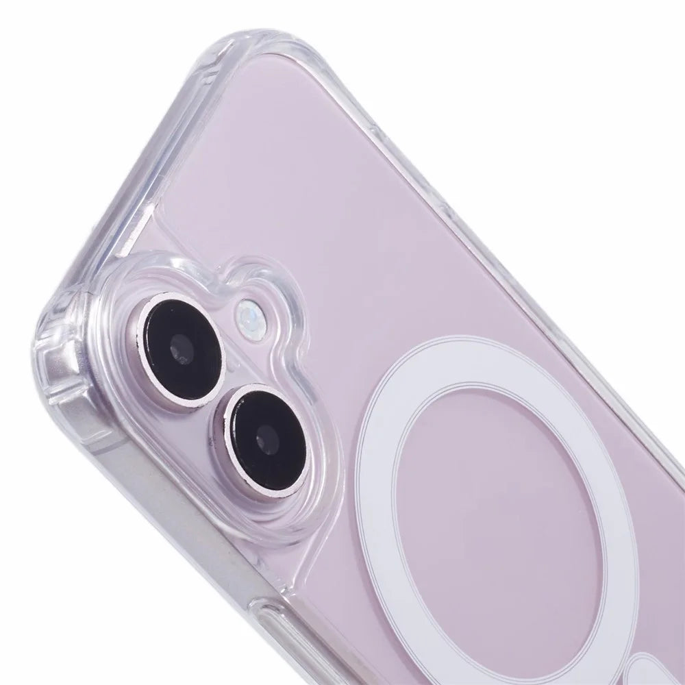 For iPhone 17 Case Compatible with MagSafe TPU+PC 1.5mm Clear Phone Cover with Lanyard Holes - 6