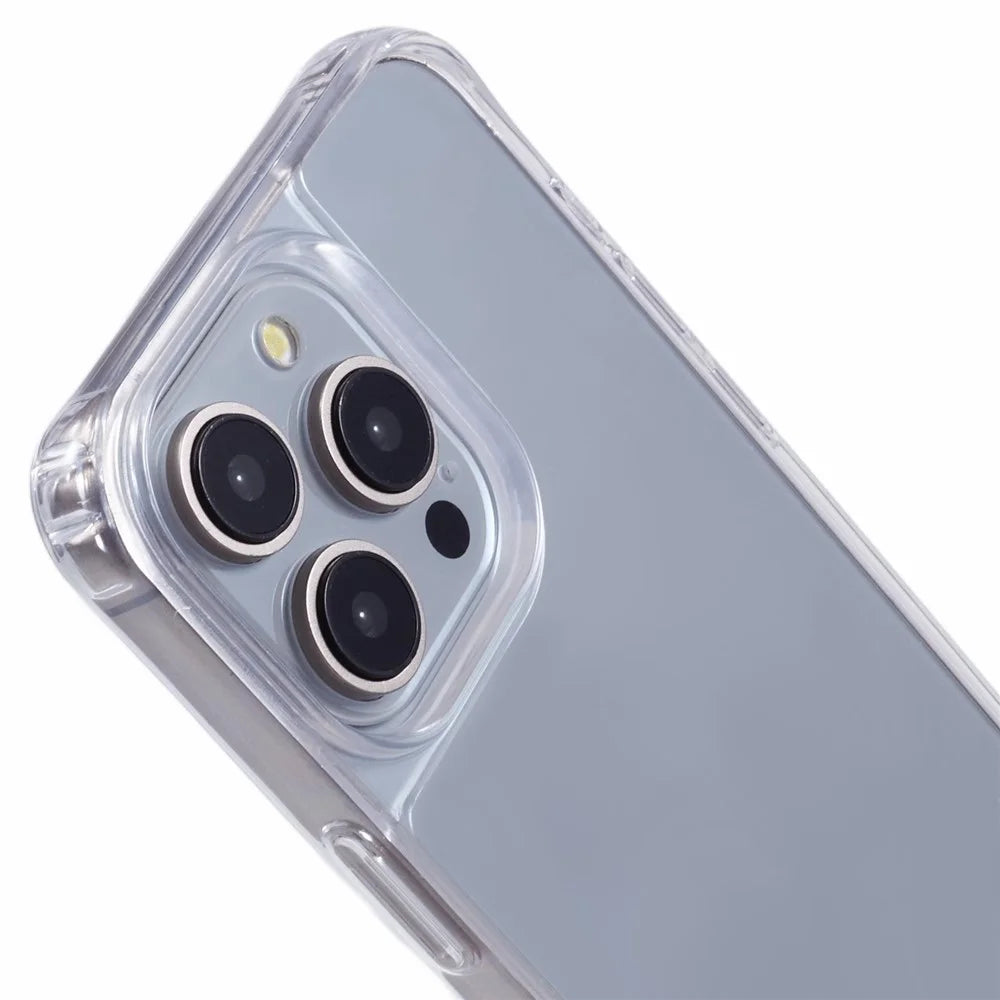 For iPhone 13 Pro Max Case PC+TPU 1.5mm Clear Phone Cover with Lanyard Holes - 5