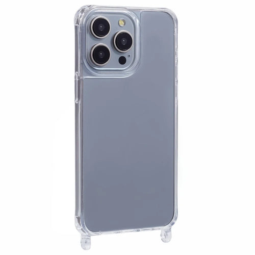For iPhone 12 Pro Max Case PC+TPU 1.5mm Clear Phone Cover with Lanyard Holes - 1