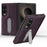 For Samsung Galaxy Z Fold8 Magnetic Case Rotating Kickstand Leather Coated PC Phone Cover - Dark Purple - 1