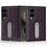 For Samsung Galaxy Z Fold8 Magnetic Case Rotating Kickstand Leather Coated PC Phone Cover - Dark Purple - 2