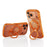 For iPhone 17 Pro Case Rotating Magnetic Kickstand Shockproof TPU Electroplating Phone Cover - Orange - 2