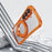 For Samsung Galaxy S26 Case Rotating Magnetic Kickstand Shockproof TPU Electroplating Phone Cover - Orange - 4