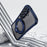 For Samsung Galaxy S26+ Case Rotating Magnetic Kickstand Shockproof TPU Electroplating Phone Cover - Dark Blue - 4