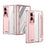 For Samsung Galaxy Z Fold8 Case Kickstand Hard PC Phone Cover with Screen Film - Rose Gold - 1