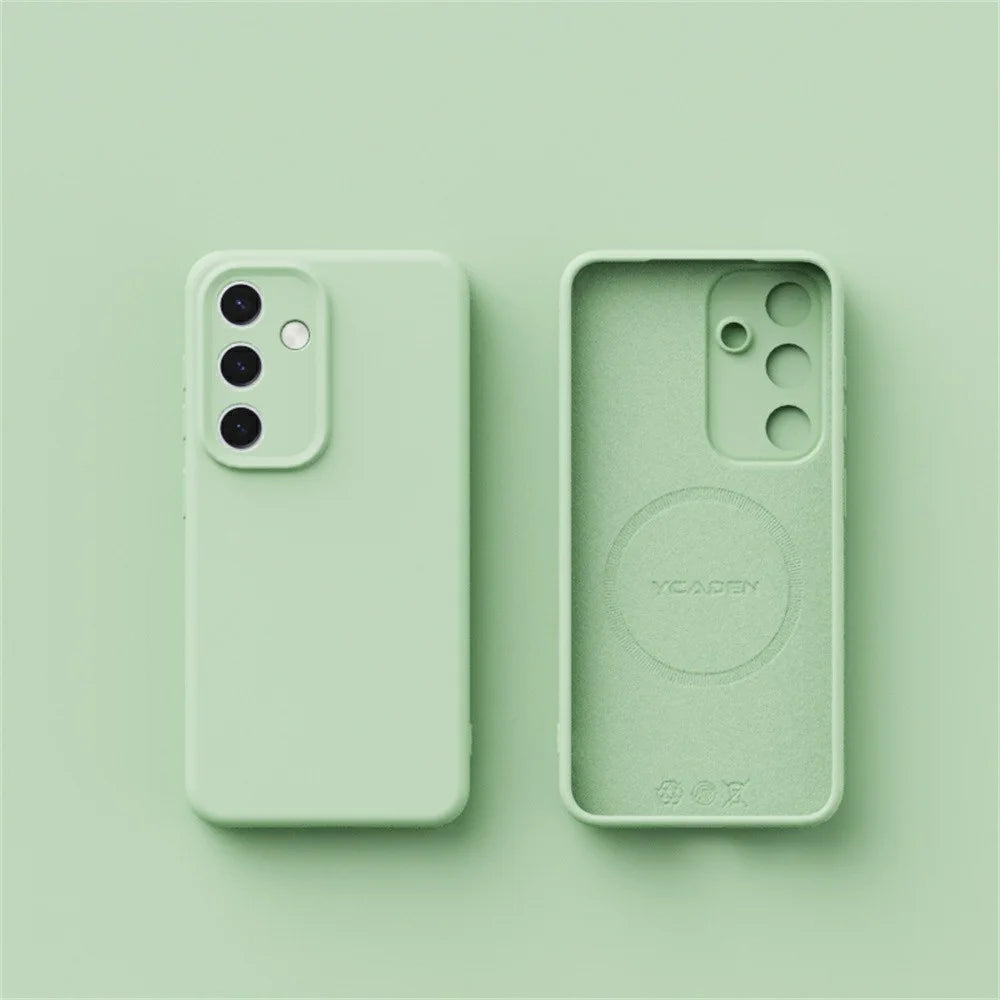 YCADEN For Samsung Galaxy S26 Magnetic Case Precise Cutouts TPU Phone Back Cover - Grass Green - 2