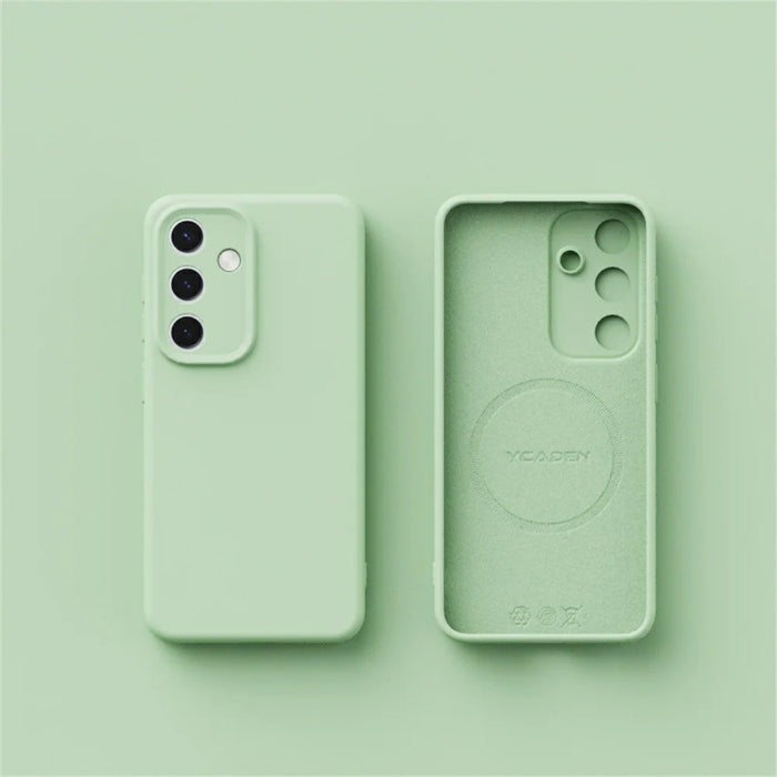 YCADEN For Samsung Galaxy S26+ Magnetic Case Precise Cutouts TPU Phone Back Cover - Grass Green - 2