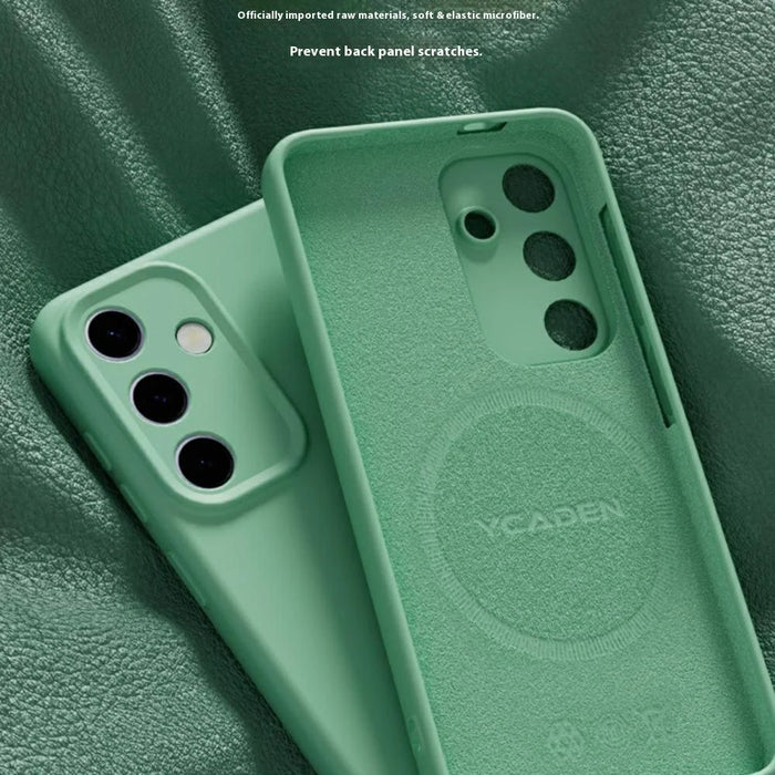 YCADEN For Samsung Galaxy S26+ Magnetic Case Precise Cutouts TPU Phone Back Cover - Grass Green - 4
