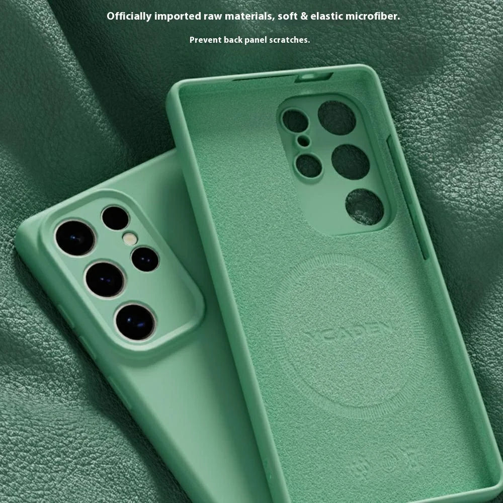 YCADEN For Samsung Galaxy S26 Ultra Magnetic Case Precise Cutouts TPU Phone Back Cover - Grass Green - 4