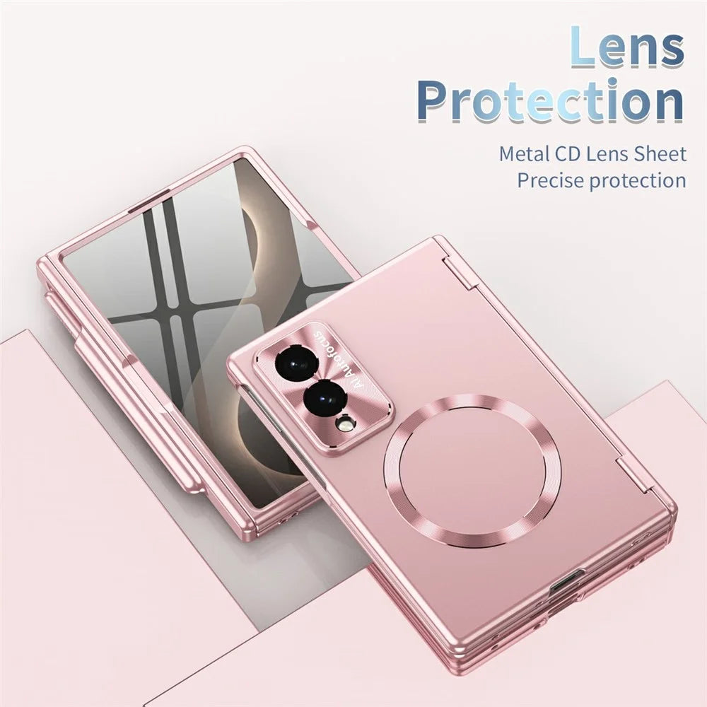 For Samsung Galaxy Z Fold8 Magnetic Case Hard PC Phone Cover - Rose Gold - 3