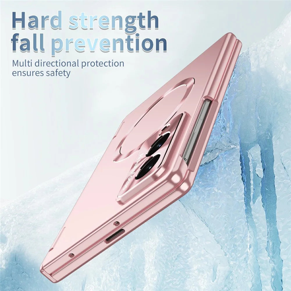 For Samsung Galaxy Z Fold8 Magnetic Case Hard PC Phone Cover - Rose Gold - 4