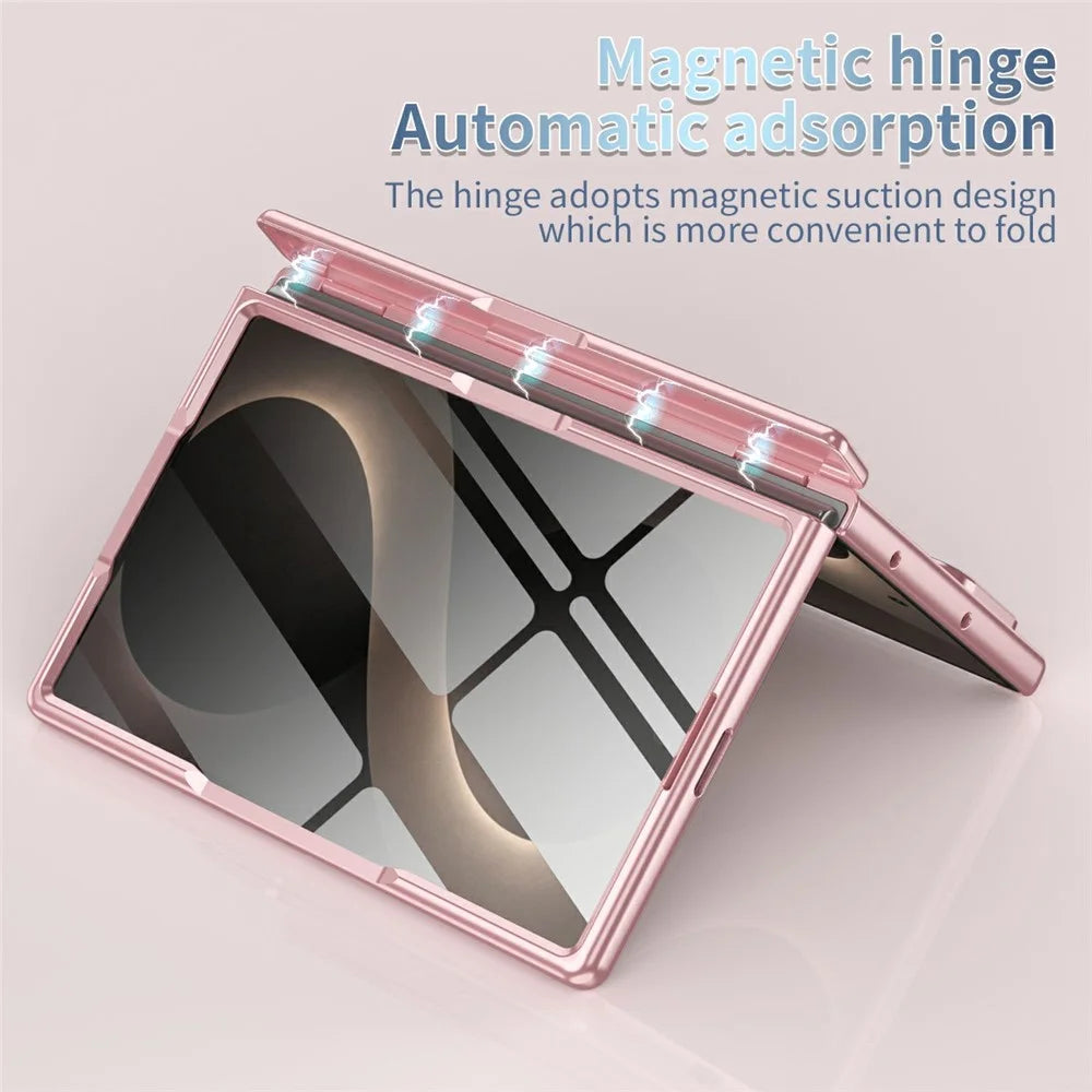 For Samsung Galaxy Z Fold8 Magnetic Case Hard PC Phone Cover - Rose Gold - 7