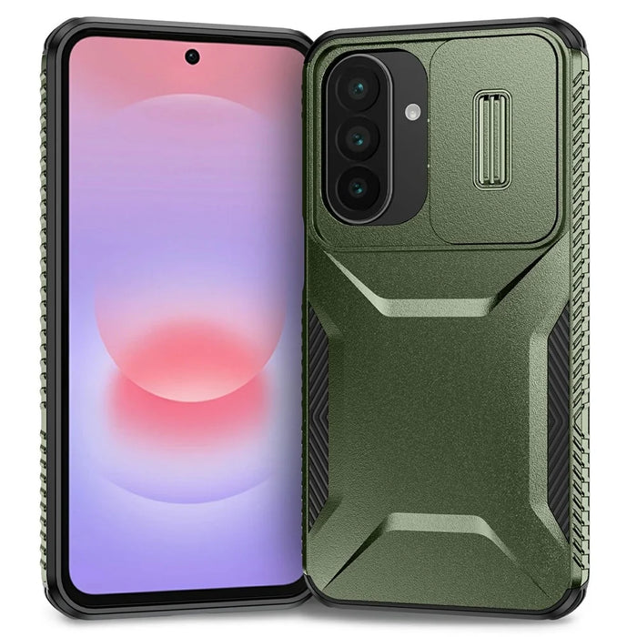For Samsung Galaxy A27 5G Case Camshield TPU + PC Phone Cover Non-Slip Side Edge - Green - 2