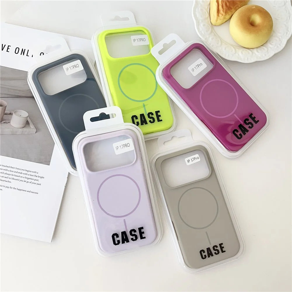 For iPhone 18 Pro / 17 Pro Magnetic Case Liquid Silicone Anti-Drop Phone Back Cover - Titanium Grey - 5