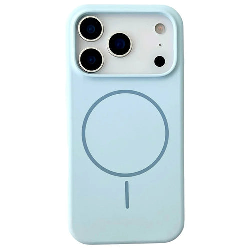 For iPhone 18 Pro Max / 17 Pro Max Magnetic Case Liquid Silicone Anti-Drop Phone Back Cover - Blue - 1