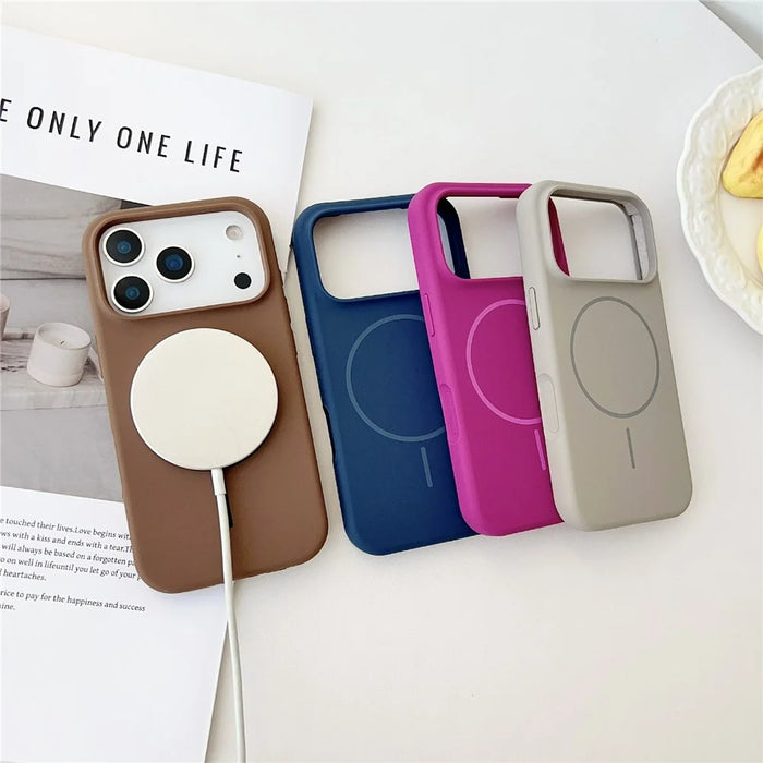 For iPhone 18 Pro Max / 17 Pro Max Magnetic Case Liquid Silicone Anti-Drop Phone Back Cover - Blue - 3