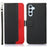 KHAZNEH For Samsung Galaxy S26 FE Case RFID Blocking Wallet Litchi Texture PU Leather Phone Cover with Strap - Black - 1