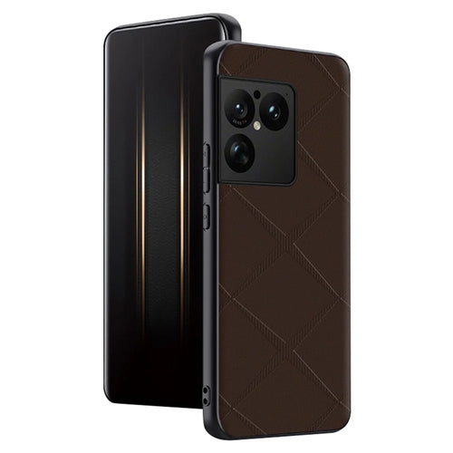For Sony Xperia 1 VIII Case X-Patterned TPU PU Leather PC Anti-Drop Phone Cover - Brown - 1