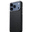 For iPhone 17 Pro Magnetic Case Imprinted Geometric Pattern Leather Coated PC + TPU Phone Cover - Black - 1