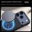 For iPhone 17 Pro Magnetic Case Imprinted Geometric Pattern Leather Coated PC + TPU Phone Cover - Black - 3