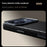 For iPhone 17 Pro Magnetic Case Imprinted Geometric Pattern Leather Coated PC + TPU Phone Cover - Black - 5