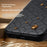 For iPhone 17 Pro Magnetic Case Imprinted Geometric Pattern Leather Coated PC + TPU Phone Cover - Black - 7