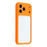 For iPhone 17 Pro Max Case Large Window TPU + PC Rubberized Phone Cover with Wrist Strap - Orange - 4